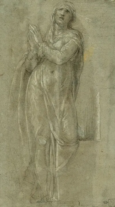 Study after Michelangelo's Rachel on the tomb of Julius II by Girolamo Muziano — digital art print download