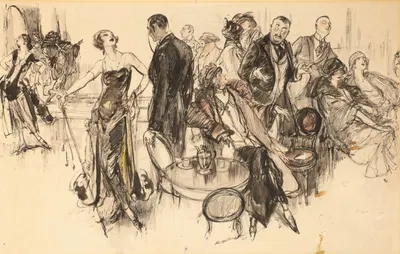 Society Event by Генри Патрик Роли, 1924 — digital art print download