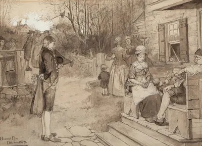 Воскресенье в старом Кэтскиле by Говард Пайл, 1879 — digital art print download