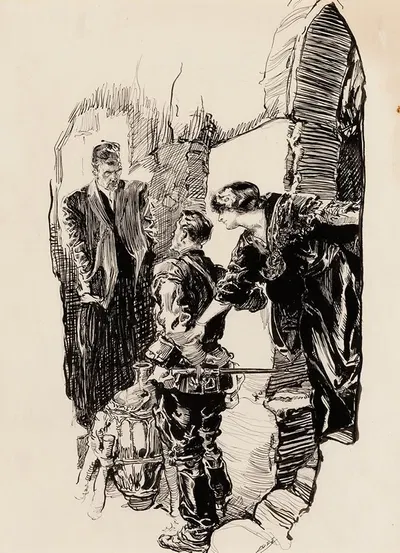 The Confrontation by Joseph Clement Coll — digital art print download