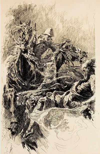 King of the Khybor Rifles by Joseph Clement Coll, 1916 — digital art print download
