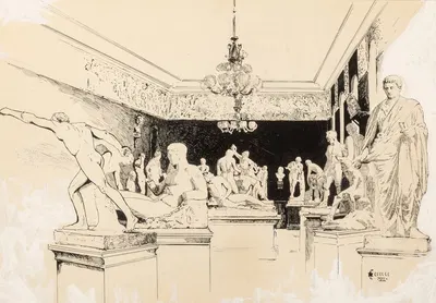 Corcoran Sculpture Gallery by Joseph Pennell — digital art print download