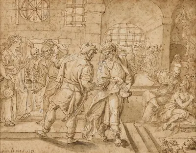 Le Christ délivrant les prisonniers by Мартен де Вос, 1582 — digital art print download