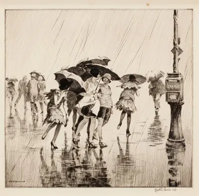 Wet Saturday by Мартин Льюис, 1920 — digital art print download
