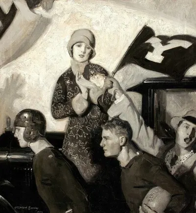 Yale Victory, Fisher Body ad illustration by МакКлелланд Баркли, c. 1925 — digital art print download