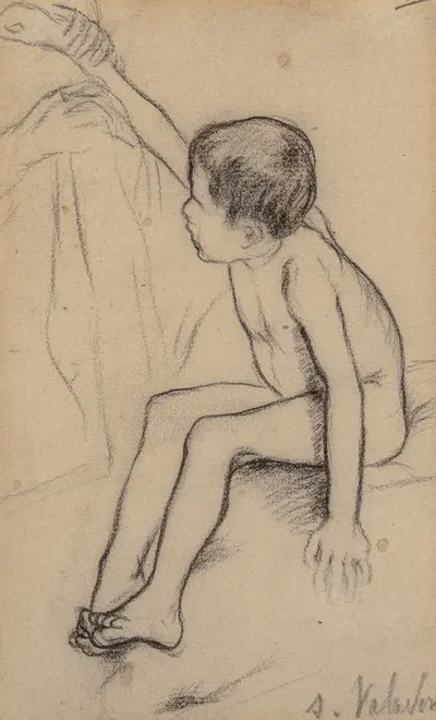 Nude boy by Сюзанна Валадон — digital art print download