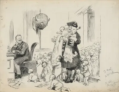 Father Knick–will this do by William Allen Rogers, 1900 — digital art print download