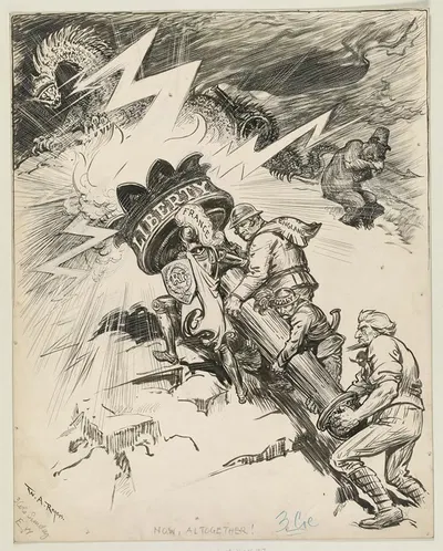 Now, altogether by William Allen Rogers, 1917 — digital art print download
