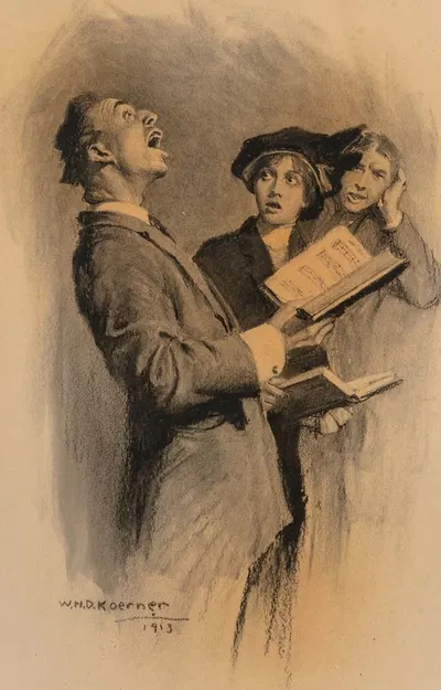 The Volunteer Choir by Уильям Генри Детлеф Кёрнер, 1913 — digital art print download