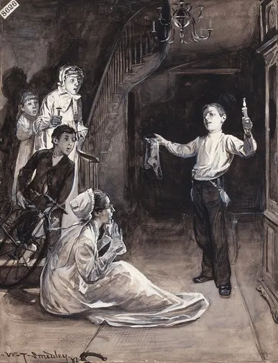A Tale Under Candlelight by William Thomas Smedley, 1882 — digital art print download