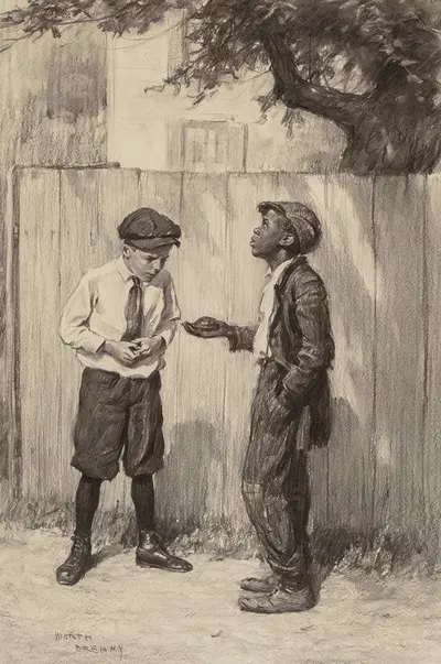 Herman and the Turtle by Worth Brehm, 1915 — digital art print download