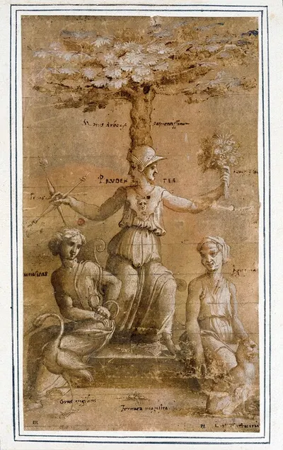 An Allegory of Prudence by Бальдассаре Перуцци — digital art print download