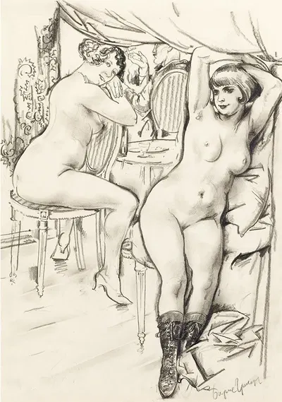 Prostitutes by Boris Grigoriev — digital art print download