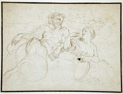 Satyr and Woman by Carlo Cignani — digital art print download