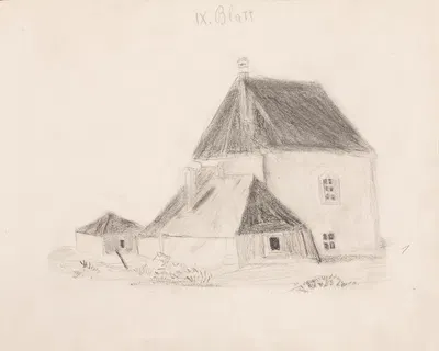 Sketchbook drawings pl1 by Эразм фон Энгерт, 1825 — digital art print download