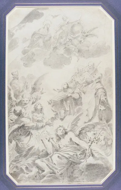 Canonization of Saints Ignatius Loyola, Francis Xavier, Philip Neri Teresa and Isidor Agricola on March 12, 1622 by Ercole…
