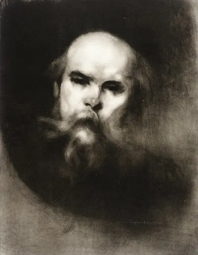 Portrait of Paul Verlaine by Южен Каррьер, 1896 — digital art print download