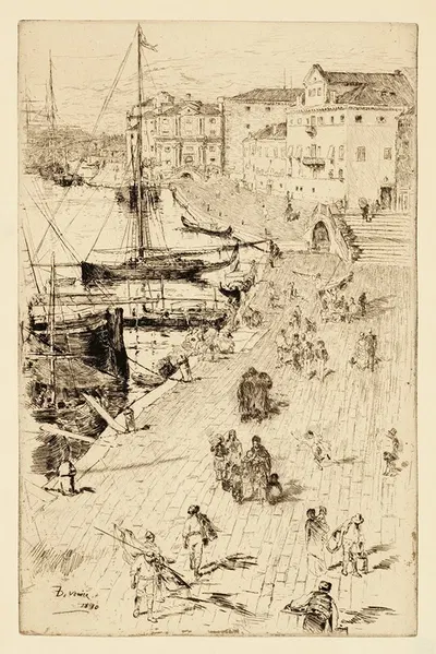 Riva degli Schiavoni II by Фрэнк Дювенек, 1880 — digital art print download