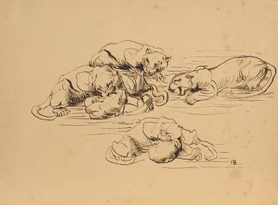 Raufende Sundapanther by Franz Barwig the Elder, 1906-1907 — digital art print download