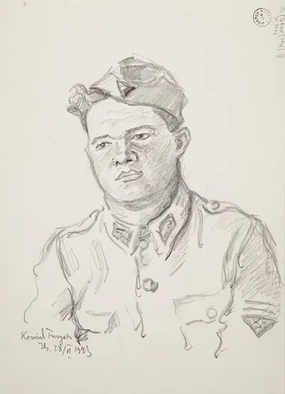 portret żołnierza. by Иван Иванец, 1943 — digital art print download