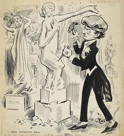 Cartoon illustration by Джеймс Монтгомери Флагг, 1920 — digital art print download