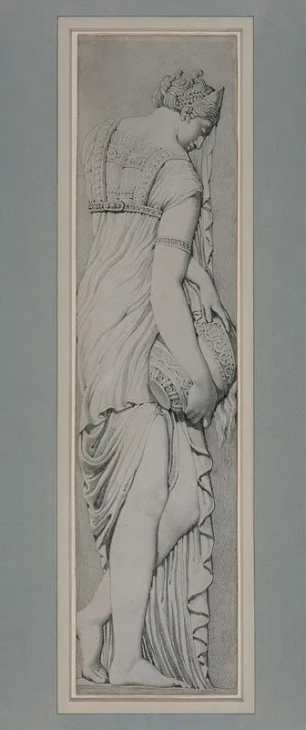 Study of a Nymph from the Fountain of the Innocents, after Jean Goujon by Жан Огюст Доминик Энгр — digital art print download