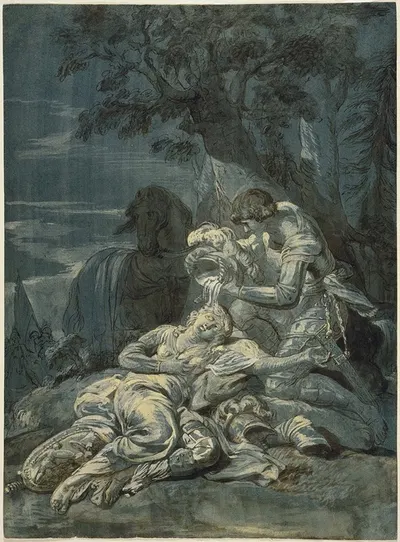 The Baptism of Clorinda by Tancred by Жан-Жак Лагрене — digital art print download