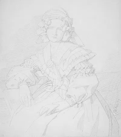 Portrait of a Woman by Johannes Samuel Otto, 1839 — digital art print download