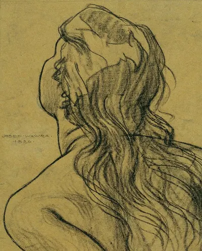 Mädchenkopf by Йозеф Вавра, 1920 — digital art print download