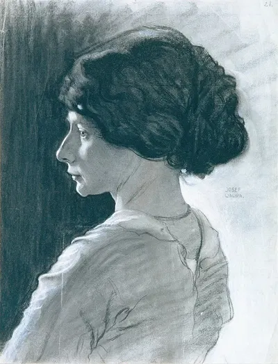 Mädchenkopf by Йозеф Вавра, 1920 — digital art print download