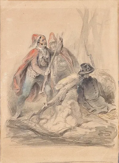 Bosniaken by Жозеф Антон Страссгшвандтнер, 1850 — digital art print download