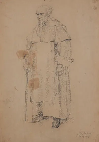 Father Joachim Berthier by Józef Mehoffer, 1918 — digital art print download