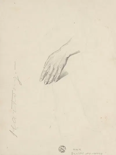 Hand study by Юзеф Симмлер, 1842 — digital art print download