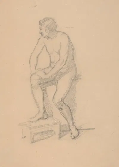 Sketch of the king figure for the painting 'Death of Barbara Radziwiłł' by Юзеф Симмлер, 1860 — digital art print download