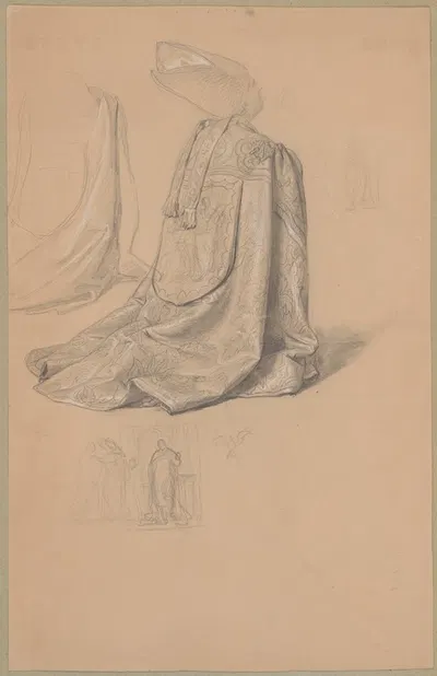 Study of the figure of Pius IX for the painting 'The Immaculate Conception of the Blessed Virgin Mary' by Юзеф Симмлер,…