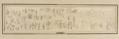 Sheet of Figure and Animal Studies by Карл Бодмер — digital art print download