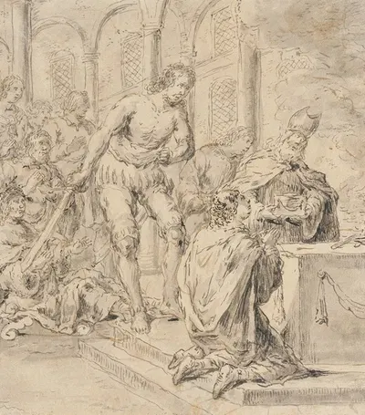 Sacrificial Scene by Леонар Брамер, 1596 - 1674 — digital art print download