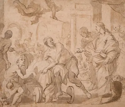 Christ Healing the Paralytic at Bethesda by Luca Giordano — digital art print download