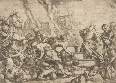 The Sacrifice of Elijah by Luca Giordano — digital art print download
