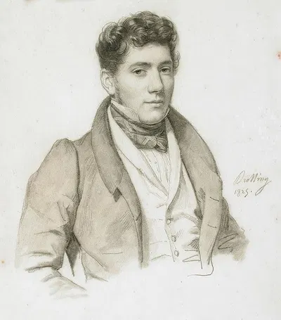 Portrait of a Young Man by Мишель-Мартен Дроллинг, 1825 — digital art print download