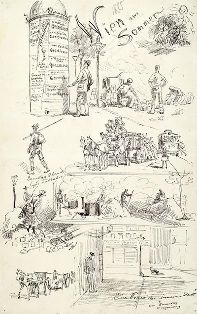 Wiener Typen 1885 (Wien im Sommer) by Мориц Ледели, 1885 — digital art print download
