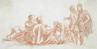 Group of Turkish Men by Алексис-Жозеф Периньон, 1680 - 1820 — digital art print download