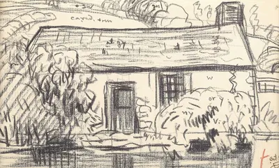 Farm House in a Landscape by Оскар Блюмнер, 1911 — digital art print download