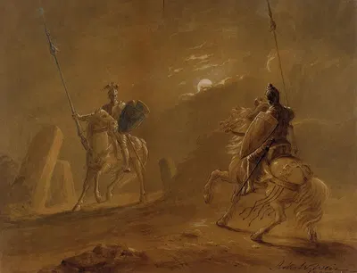 Knight's Encounter by Роберт Уолтер Уир, 1855 — digital art print download
