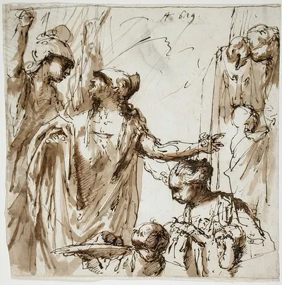 Classical Scene with Offering by Себастьяно Риччи, 1659 - 1734 — digital art print download