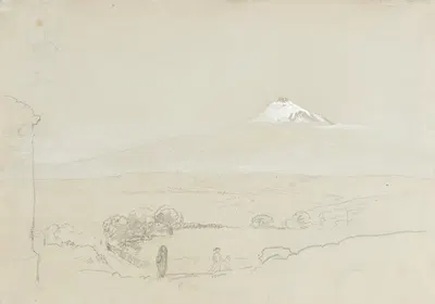 Distant View of Mount Etna by Томас Коул, 1842 — digital art print download