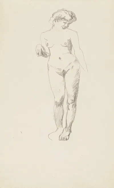 Akt stojącej kobiety by Adolf Sternschuss, 1908 — digital art print download