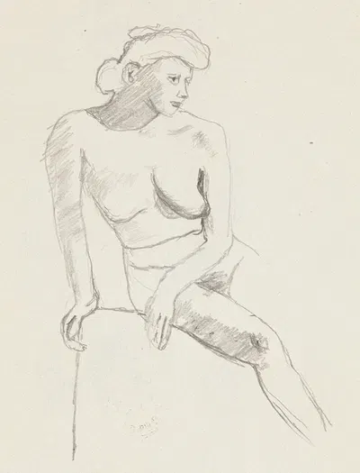 akt siedzącej kobiety. by Adolf Sternschuss, 1908 — digital art print download