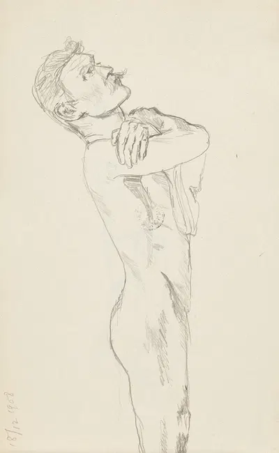 akt leżącego mężczyzny by Adolf Sternschuss, 1909 — digital art print download