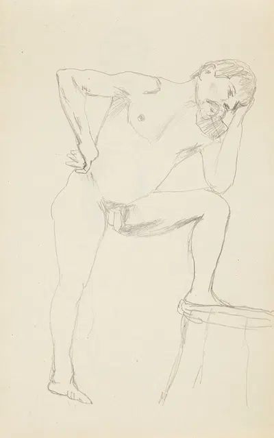 akt mężczyzny by Adolf Sternschuss, 1909 — digital art print download